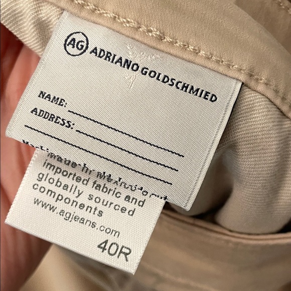 AG Adriano Goldschmied Beige Men's 40 Khaki Griffin Front Men's Shorts Classic - Picture 3 of 7